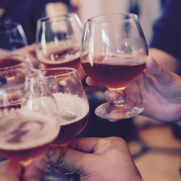 drinks celebrating successful kitchen project